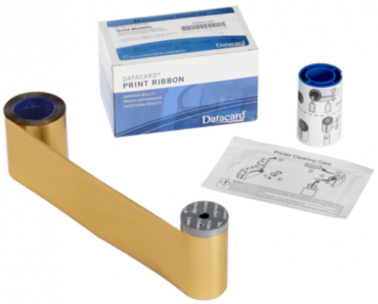 Picture of Entrust Datacard 532000-007 Graphics Monochrome Ribbon Kit, Gold