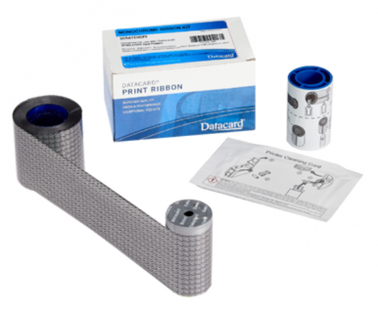 Picture of Entrust Datacard 532000-009 Graphics Monochrome Ribbon Kit, Scratch-Off, Silver Wavy