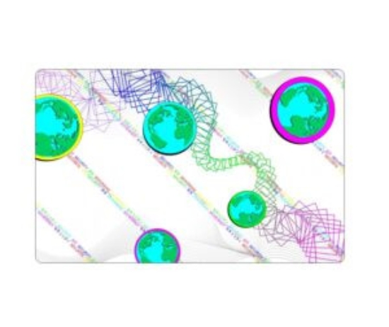 Picture of Entrust Datacard 508808-401 DuraGard OptiSelect(TM) Laminate, 0.6 mil, "Secure Globe" Magnetic Stripe