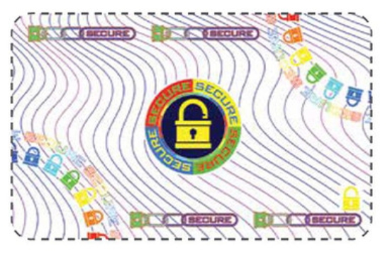 Picture of Entrust Datacard 508982-302 DuraGard OptiSelect(TM) Laminate, 1.0 mil, "Secure Lock" Registered, Full Card with Smart Card Window