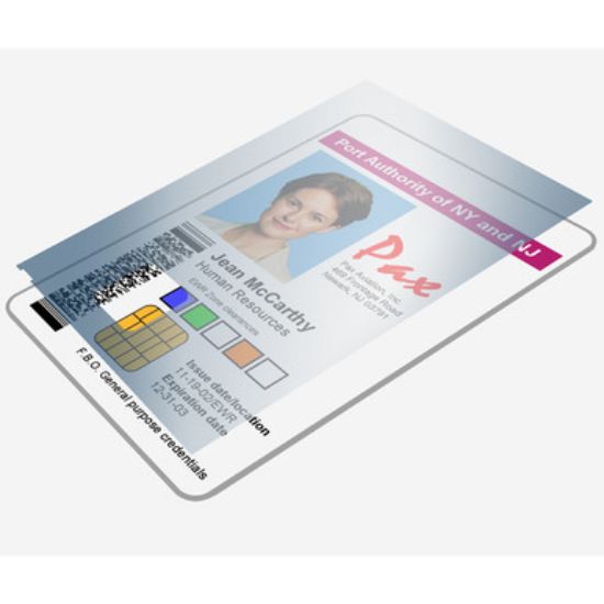 Picture of Zebra 800085-913 1 mil Clear Top Laminate w/ Smart Card Window