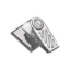 Picture of Pack of 100 - Adhesive 1-Hole Ribbed Badge Clips - 1''