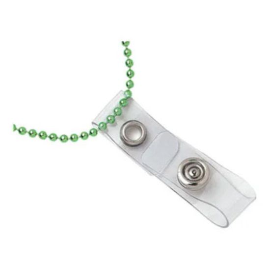 Picture of Pack of 100 - Clear Vinyl Strap Adaptor for Neck Chains - 3 3/8''