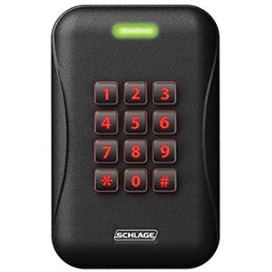 Picture of Schlage MTKB15 Mobile Enabled Multi-Technology Reader Single Gang Wall Mount with Keypad Access Control Reader