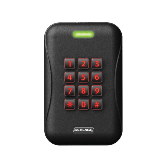 Picture of Schlage MTK15-485 Multi-Technology Reader Single Gang Wall Mount with Keypad Access Control Reader