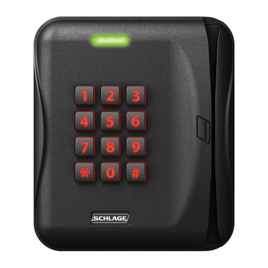 Picture of Schlage MTMSK15-485 Multi-Technology Magnetic Stripe Reader Single Gang Wall Mount with Keypad Access Control Reader