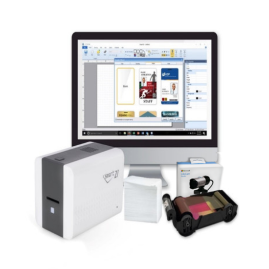 Picture of IDP SMART-21 Simplex ID Card Printer Bundle