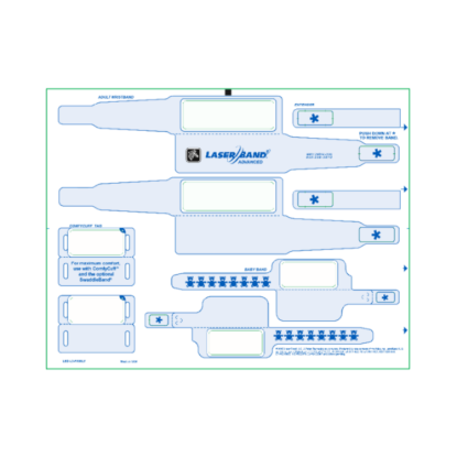Picture of LaserBand2 LB2-L3-FAMILY Labor and Delivery Adult and Baby Wristbands with Tags (500 Sheets)