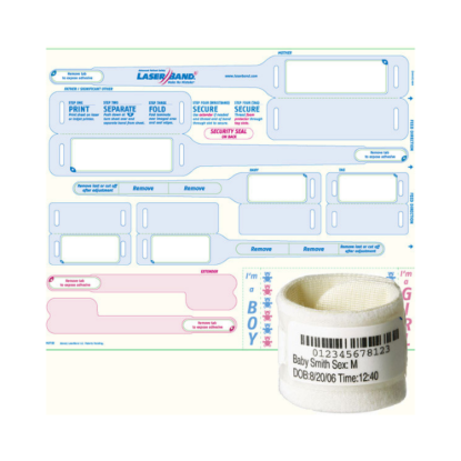 Picture of LaserBand LB2-MFB Adult and Baby Wristbands and ID Tags