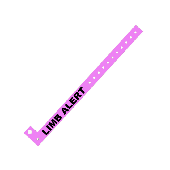 Picture of Laserband Alert PS-LIMBALERT-PNK Plastic Snap Band Pink Limb Alert (500 Sheets)