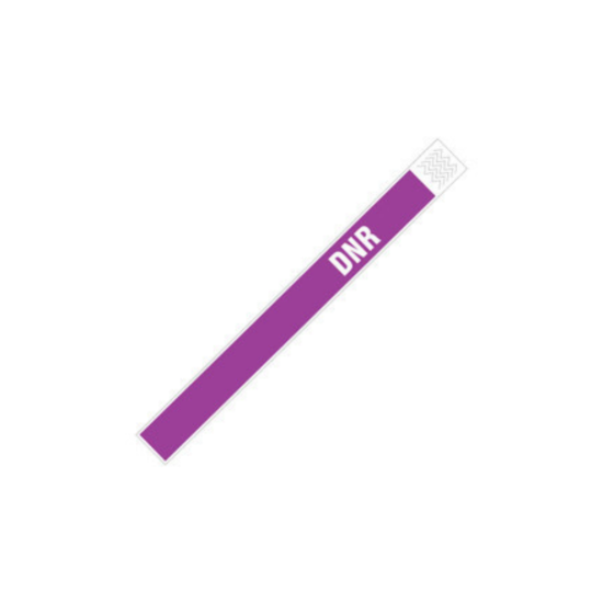 Picture of Laserband Alert TY-DNR-PUR Tyvek Alert Purple DNR Wristband (1000 Sheets)