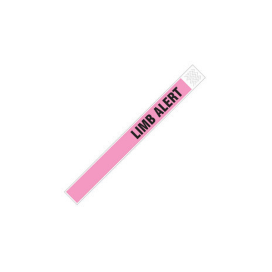 Picture of Laserband Alert TY-LIMB-ALERT Tyvek Alert Pink Limb Alert Wristband (1000 Sheets)