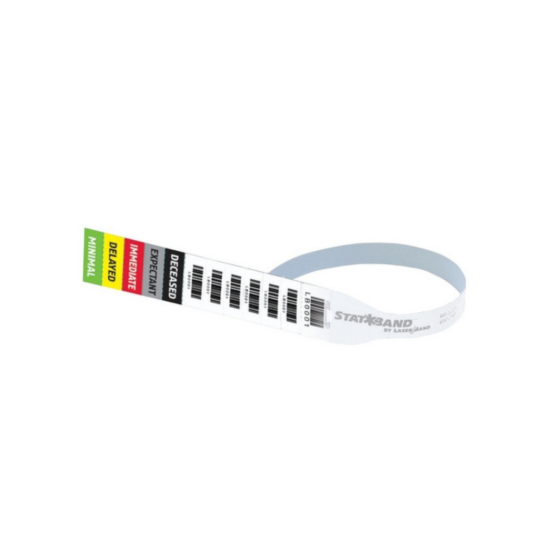 Picture of LaserBand StatBand SB-EMS Five Level Triage Tag with 6 Barcode Labels (250 Sheets)