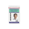 Picture of Pack of 100 - Clear Vinyl Vertical Badge Holder with Resealable Top, 2.38" x 3.875"