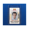 Picture of Pack of 100 - Premium Vinyl Vertical Badge Holder with Slot and Chain Holes, 2.38" x 3.38"