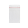 Picture of Pack of 100 - Clear Vinyl Vertical Anti-Print Transfer Badge Holder with Resealable Closure, 2.4" x 3.6"