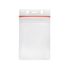Picture of Pack of 100 - Clear Vinyl Vertical Anti-Print Transfer Badge Holder with Resealable Closure, 2.4" x 3.6"