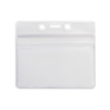 Picture of Pack of 100 - Clear Vinyl Horizontal Badge Holder with Zip Closure, 3.63" x 2.5"