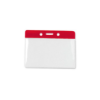 Picture of Pack of 100 - Clear Vinyl Horizontal Badge Holder with Color Bar, 3.85" x 2.68"