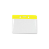 Picture of Pack of 100 - Clear Vinyl Horizontal Badge Holder with Color Bar, 3.85" x 2.68"