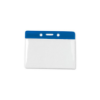Picture of Pack of 100 - Clear Vinyl Horizontal Badge Holder with Color Bar, 3.85" x 2.68"