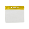 Picture of Pack of 100 - Vinyl Horizontal Badge Holder with Color Bar, 3.75" x 2.63"