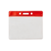 Picture of Pack of 100 - Vinyl Horizontal Badge Holder with Color Bar, 3.75" x 2.63"