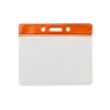 Picture of Pack of 100 - Vinyl Horizontal Badge Holder with Color Bar, 3.75" x 2.63"