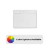 Picture of Pack of 100 - Vinyl Horizontal Badge Holder with Color Bar, 3.75" x 2.63"