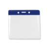 Picture of Pack of 100 - Clear Vinyl Horizontal Badge Holder with Color Bar, 4.38" x 3.63"