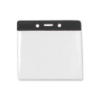 Picture of Pack of 100 - Clear Vinyl Horizontal Badge Holder with Color Bar, 4.38" x 3.63"