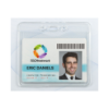 Picture of Pack of 100 - Clear Vinyl Horizontal Badge Holder with Slot and Chain Holes, 4" x 3.17"
