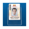 Picture of Pack of 100 - PureClear Eco-Friendly Vinyl Vertical Event Size Badge Holder, 3" x 4"