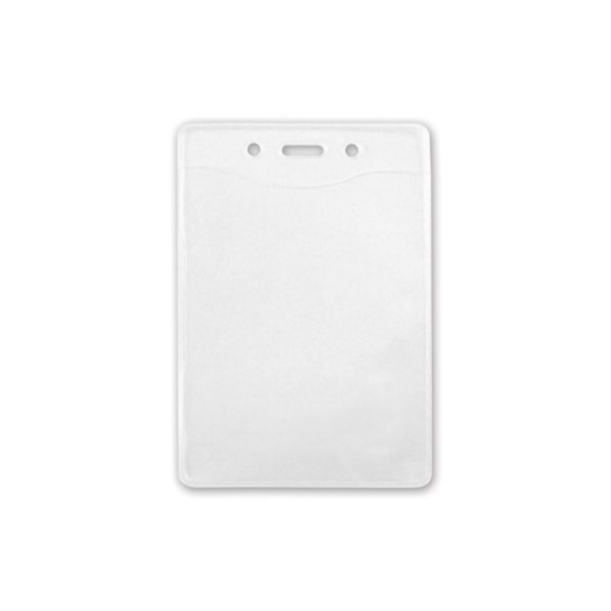 Picture of Pack of 100 - PureClear Eco-Friendly Vinyl Vertical Event Size Badge Holder, 3" x 4"