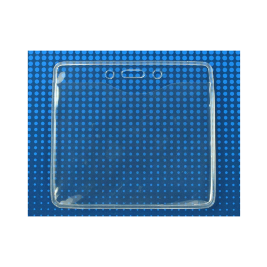 Picture of Pack of 100 - PureClear Eco-Friendly Vinyl Horizontal Event Size Badge Holder, 4" x 3"