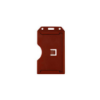 Picture of Pack of 50 - Clear Rigid Plastic Vertical Badge Holder 2-Sided
