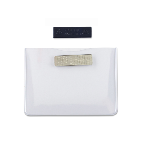 Picture of Pack of 100 - Acetate Horizontal Badge Holder with Magnet Attachment 4" x 3"