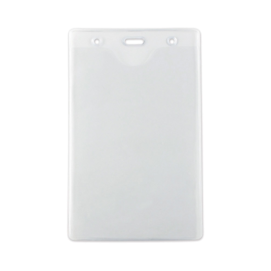 Picture of Pack of 100 - Clear Vinyl Holder with Slot and Chain Holes 4" x 6"