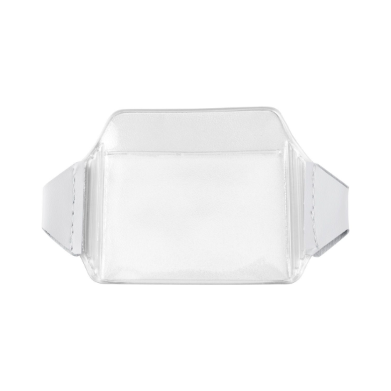 Picture of Pack of 100 - Clear Vinyl Horizontal Arm Band Badge Holder, 3.75" 2.5"