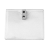Picture of Pack of 100 - Clear Vinyl Horizontal Badge Holder with 2-Hole Clip 3.94" x 3.03"
