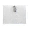 Picture of Pack of 100 - Clear Vinyl Horizontal Badge Holder with 2-Hole Clip 3.94" x 3.03"