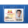 Picture of Pack of 100 - Clear Vinyl Horizontal Badge Holder with Pin 4.12" x 3.18"