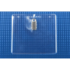 Picture of Pack of 100 - Clear Vinyl Horizontal Badge Holder with U Bulldog Clip Slot and Chain Holes 4" x 3"