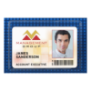 Picture of Pack of 100 - Clear Vinyl Horizontal Badge Holder with U Clip 3.63" x 2.38"