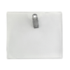 Picture of Pack of 100 - Clear Vinyl Horizontal Clip-On Badge Holder 4.25" x 3.5"