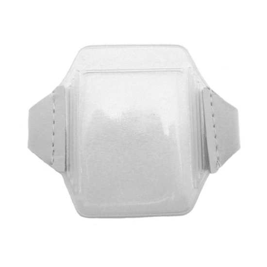 Picture of Pack of 100 - Clear Vinyl Vertical Arm Band Badge Holder, 2.62" x 3.62"