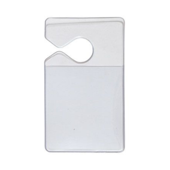 Picture of Pack of 100 - Clear Vinyl Vertical Hangtag Holder 2.63" x 3"