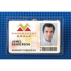Picture of Pack of 100 - Premium Vinyl Horizontal Anti-Print Transfer Clip-on Badge Holder 3.4" x 2.25"