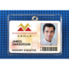 Picture of Pack of 100 - Premium Vinyl Horizontal Clip-on Badge Holder 3.25" x 2.4"