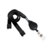 Picture of Pack of 100 - 5/8" Flat Tubular Lanyard with Breakaway and Slotted Reel and Clear Vinyl Strap